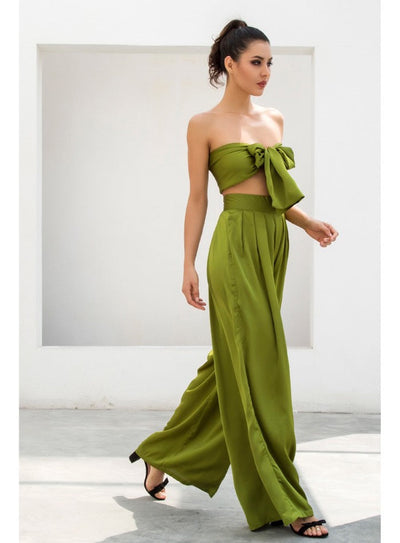 Dream Life Green Changeable Top & Wide Leg Trousers Co-Ord - Fashion Genie Boutique