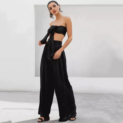 Dream Life Black Changeable Top & Wide Leg Trousers Co-Ord - Fashion Genie Boutique