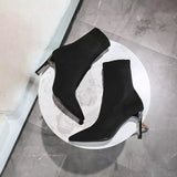 Party Gal Black Pointed High Heel Boots - Fashion Genie Boutique