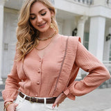 Carly Pink Long Sleeve Shirt - Fashion Genie Boutique