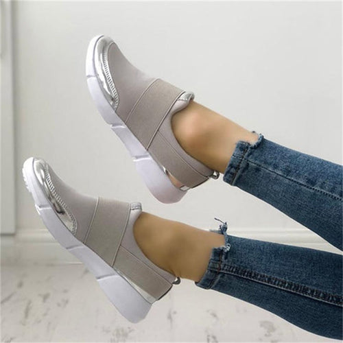 Golden Daze Silver Slip On Trainer - Fashion Genie Boutique