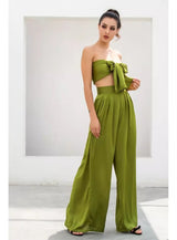 Dream Life Green Changeable Top & Wide Leg Trousers Co-Ord - Fashion Genie Boutique