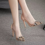 Fierce Thoughts Snake Print High Heel Shoes - Fashion Genie Boutique