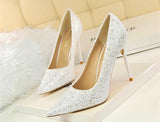 Till the Glitter Ends White High Heels - Fashion Genie Boutique
