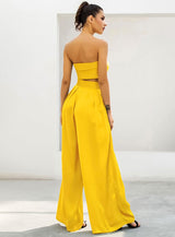 Dream Life Yellow Changeable Top & Wide Leg Trousers Co-Ord - Fashion Genie Boutique