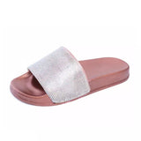 Cosmic Girl Rhinestone Embellished Sliders - Fashion Genie Boutique