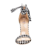 Chelsea Checked Black & White Stiletto Heels - Fashion Genie Boutique