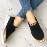 Golden Daze Black Slip On Trainer - Fashion Genie Boutique