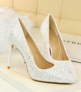 Till the Glitter Ends White High Heels - Fashion Genie Boutique