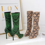 Wonder Snake Print Boots - Fashion Genie Boutique