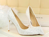 Till the Glitter Ends White High Heels - Fashion Genie Boutique