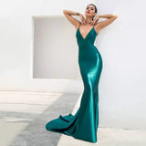 Elegantly Blissful Green Slinky Maxi Dress - Fashion Genie Boutique