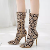 Wonder Snake Print Boots - Fashion Genie Boutique