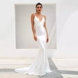 Elegantly Blissful White Slinky Maxi Dress - Fashion Genie Boutique
