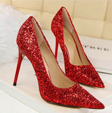 Till the Glitter Ends Red High Heels - Fashion Genie Boutique