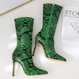 Wonder Snake Print Boots - Fashion Genie Boutique
