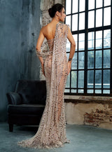 Glam Squad Gold Asymmetrical Glitter High Split Maxi Dress - Fashion Genie Boutique