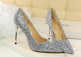 Till the Glitter Ends Silver High Heels - Fashion Genie Boutique