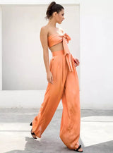 Dream Life Orange Changeable Top & Wide Leg Trousers Co-Ord - Fashion Genie Boutique