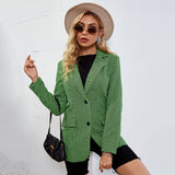 Brooklyn Green Dogtooth Blazer Jacket - Fashion Genie Boutique
