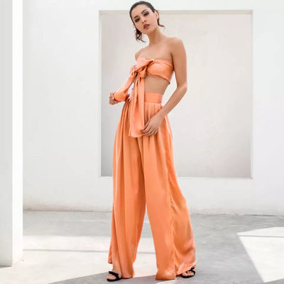 Dream Life Orange Changeable Top & Wide Leg Trousers Co-Ord - Fashion Genie Boutique