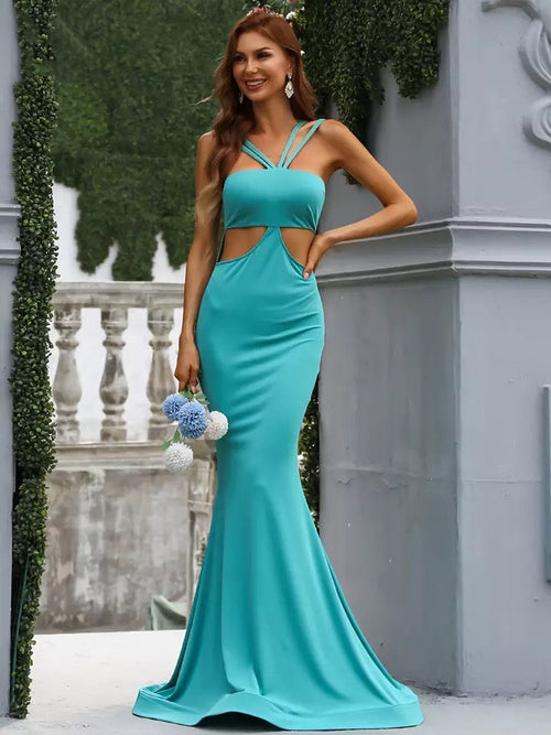 Sweet Evidence Green Cut Out Fishtail Dress - Fashion Genie Boutique
