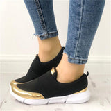 Golden Daze Black Slip On Trainer - Fashion Genie Boutique