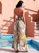 Glorious Yellow Changeable Top & Wide Leg Trousers Co-Ord - Fashion Genie Boutique