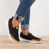 Golden Daze Black Slip On Trainer - Fashion Genie Boutique