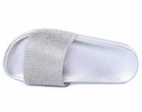 Cosmic Girl Rhinestone Embellished Sliders - Fashion Genie Boutique