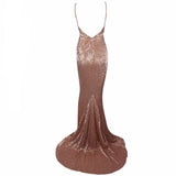Goal Digger Champagne Sequin Maxi Gown Dress - Fashion Genie Boutique