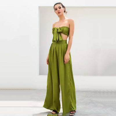 Dream Life Green Changeable Top & Wide Leg Trousers Co-Ord - Fashion Genie Boutique