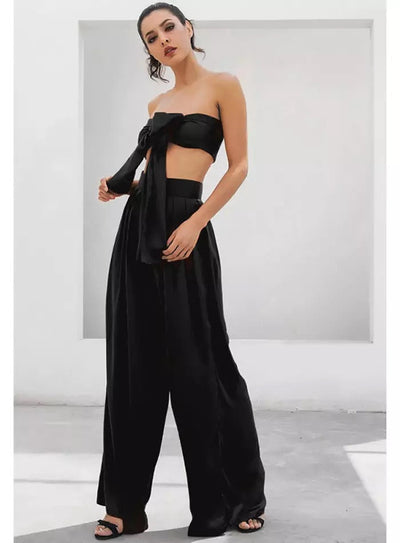 Dream Life Black Changeable Top & Wide Leg Trousers Co-Ord - Fashion Genie Boutique
