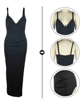 Going Off Black Slinky High Split Maxi Dress - Fashion Genie Boutique