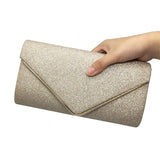 Women’s Envelope Glitter Clutch Evening Bag - Fashion Genie Boutique