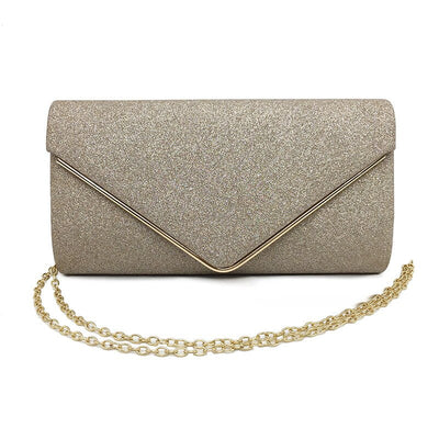 Women’s Envelope Glitter Clutch Evening Bag - Fashion Genie Boutique