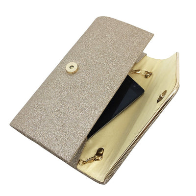 Women’s Envelope Glitter Clutch Evening Bag - Fashion Genie Boutique