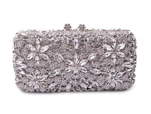 Women’s Rhinestone Embellished Clutch Bag - Fashion Genie Boutique
