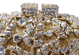 Women’s Floral Design Rhinestone Embellished Clutch Bag - Fashion Genie Boutique