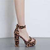 Rebel Affair Leopard Print Platform Heel Shoes - Fashion Genie Boutique