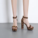 Rebel Affair Leopard Print Platform Heel Shoes - Fashion Genie Boutique