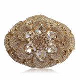 Women’s Flower Rhinestone Embellished Clutch Bag - Fashion Genie Boutique
