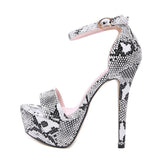 Wilderness Snake Print Strappy Sandals - Fashion Genie Boutique