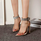Lusting For You Beige Pointed Toe Rhinestone Heels - Fashion Genie Boutique
