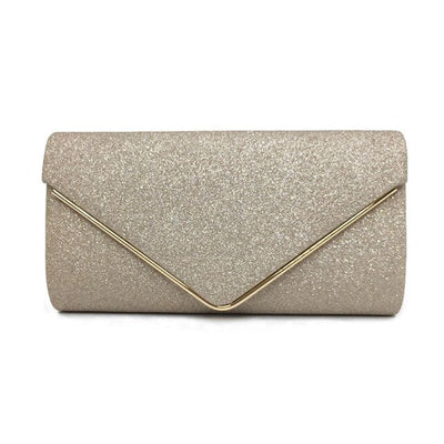 Women’s Envelope Glitter Clutch Evening Bag - Fashion Genie Boutique