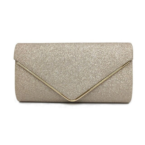 Women’s Envelope Glitter Clutch Evening Bag - Fashion Genie Boutique