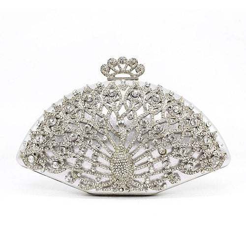 Women’s Rhinestone Embellished Clutch Bag - Fashion Genie Boutique