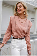 Carly Pink Long Sleeve Shirt - Fashion Genie Boutique