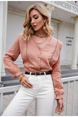 Carly Pink Long Sleeve Shirt - Fashion Genie Boutique