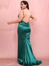 All That Sass Green Fishtail Maxi Dress - Plus - Fashion Genie Boutique